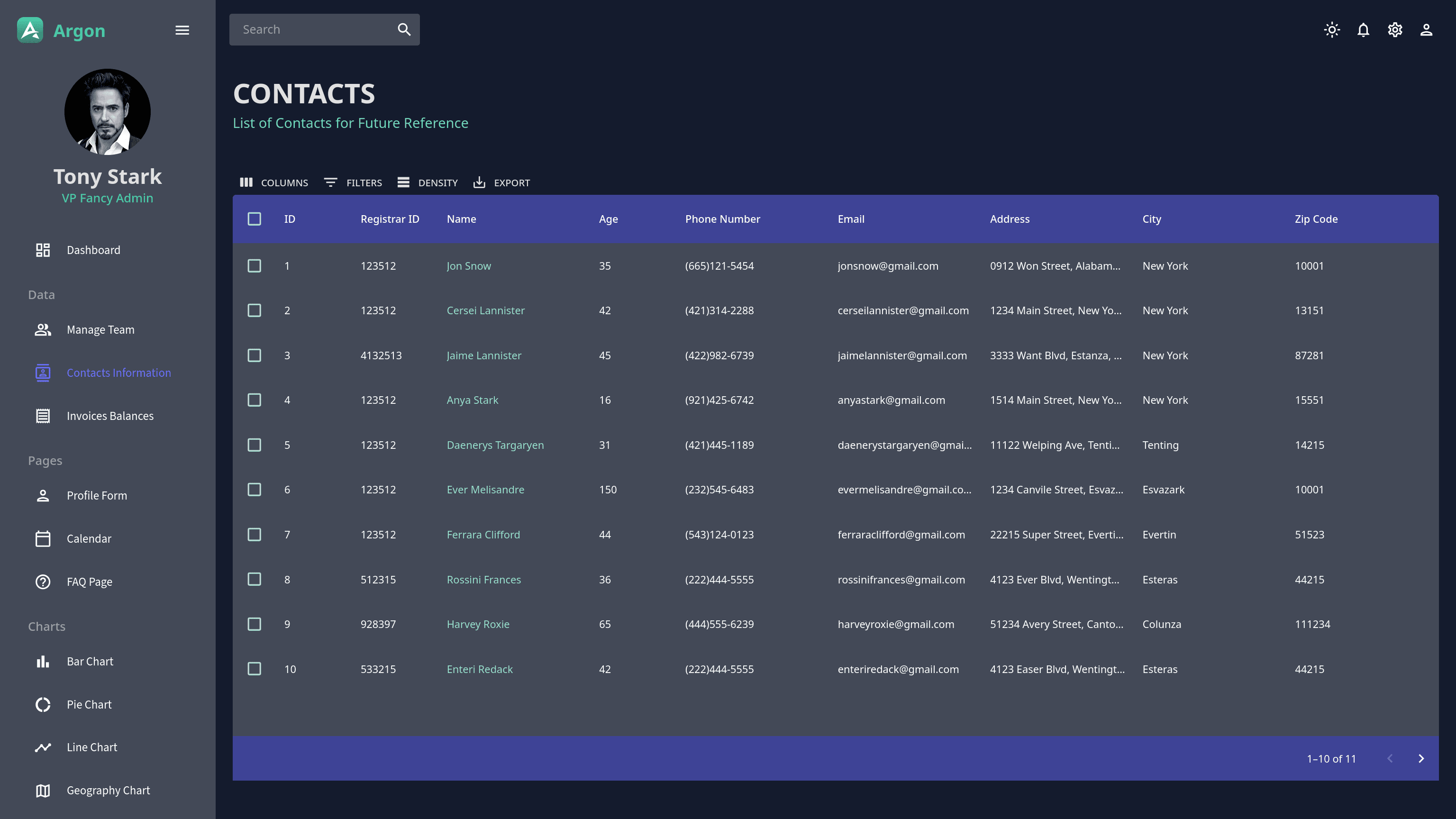 Argon - Advanced React Admin Dashboard with Dark & Light Mode thumbnail 6