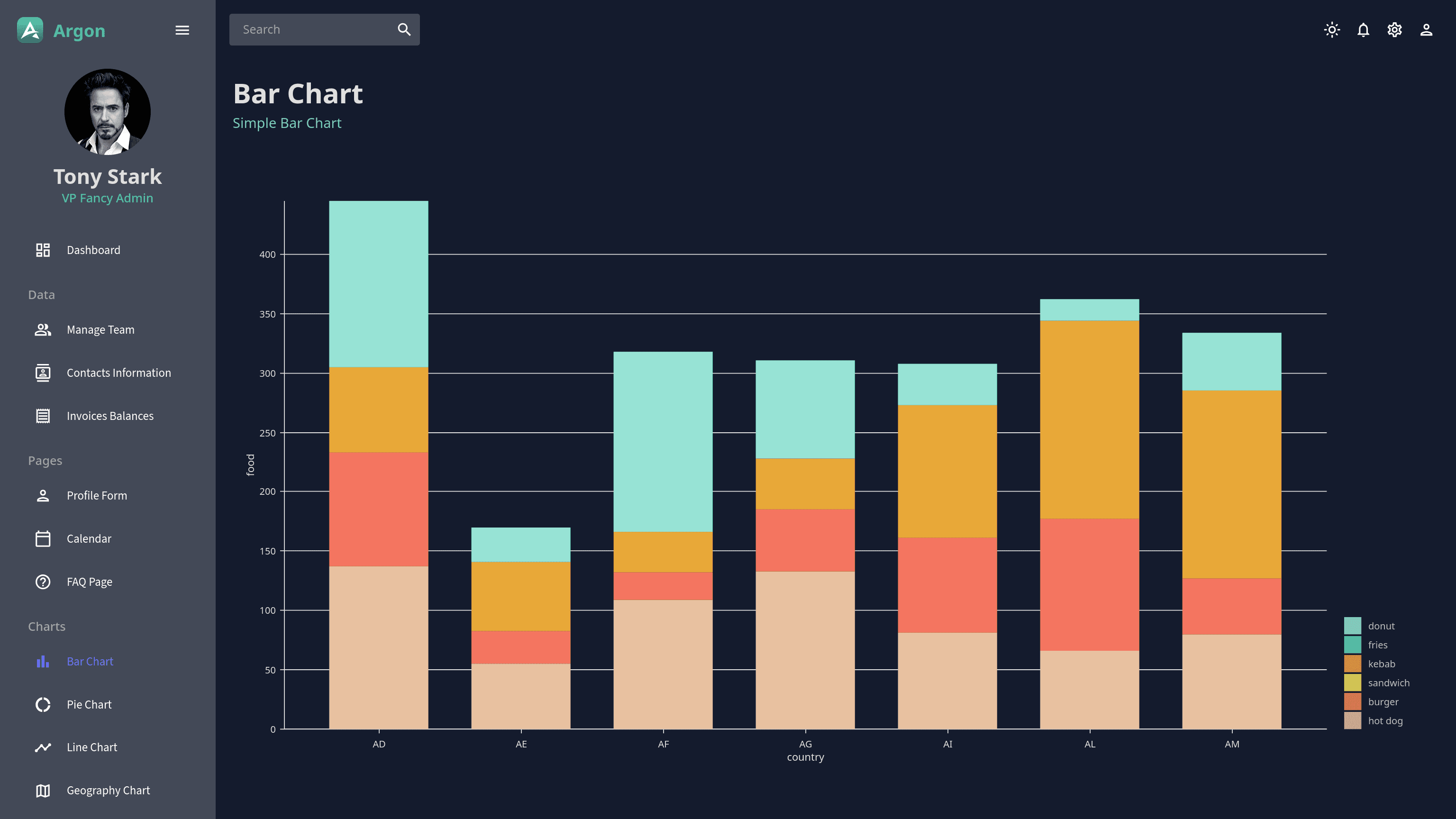 Argon - Advanced React Admin Dashboard with Dark & Light Mode thumbnail 11