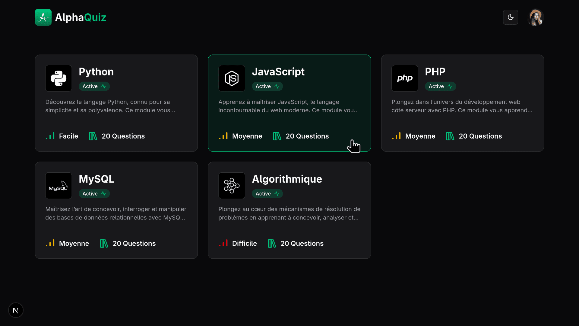 AlphaQuiz - Web Testing Platform for Trainees