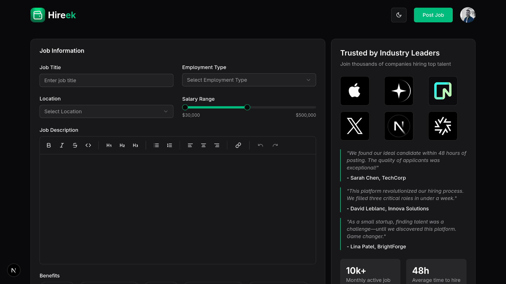 Hireek - Full-Featured SaaS Recruitment Platform Built with Next.js 15 thumbnail 7